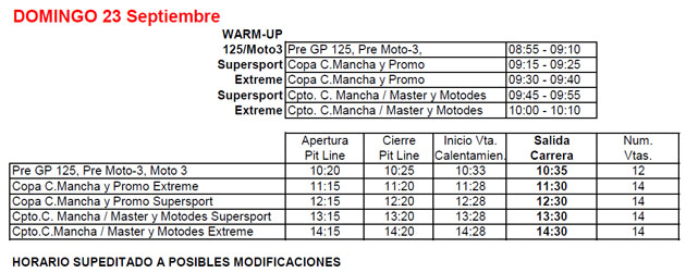 horarios manchego