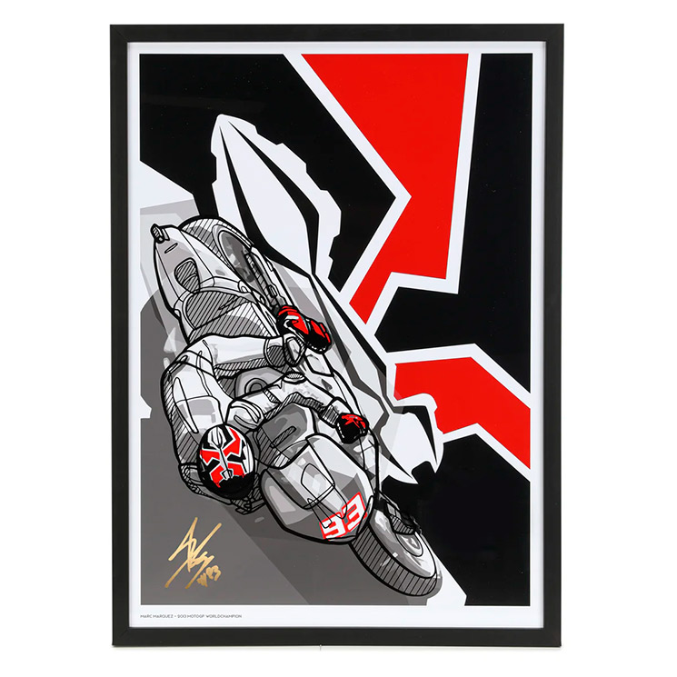 Marc Marquez Signed Limited Edition 2013 Title Print - MM93 x Dave Designs