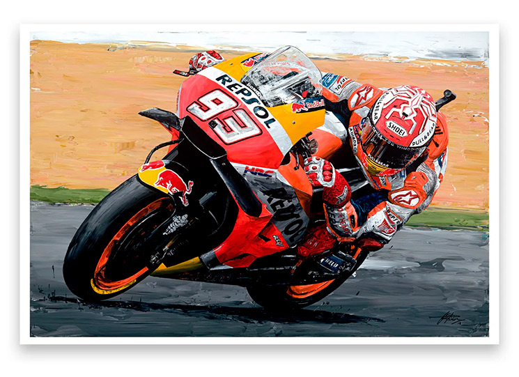 David Johnson - Marc Marquez 2018 Champion - 61cm x 86cm Rolled Giclee Print
