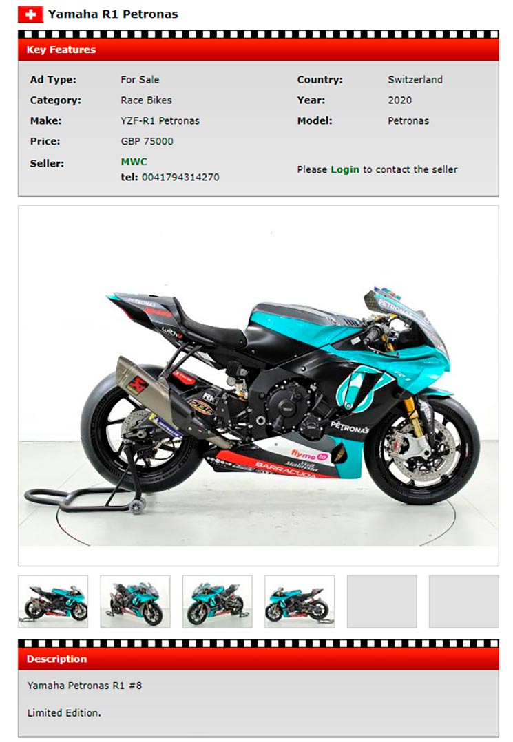 yamaha r1 petronas