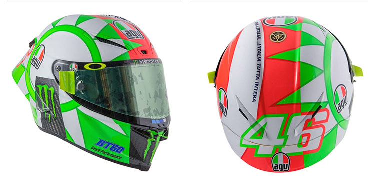 El casco de Rossi en Mugello 2018: un homenaje