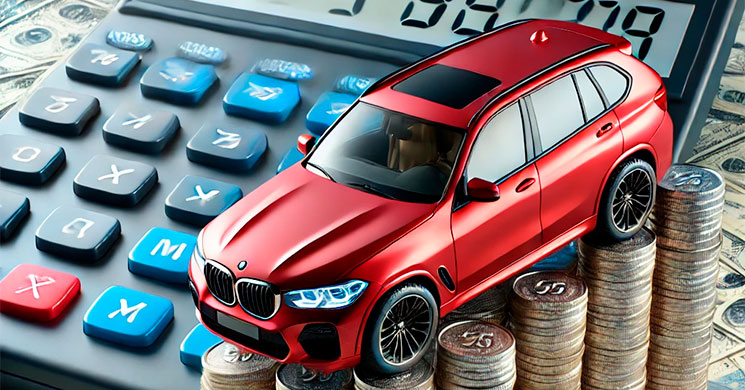 vehculo de soporte sobre monedas de ahorro