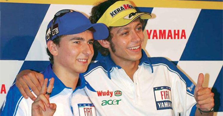 jorge lorenzo valentino rossi 2008