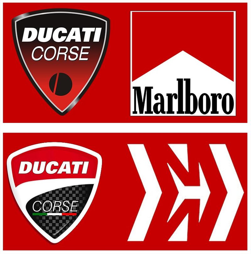 Comparativa de los logos de Marlboro y Mission Winnow.