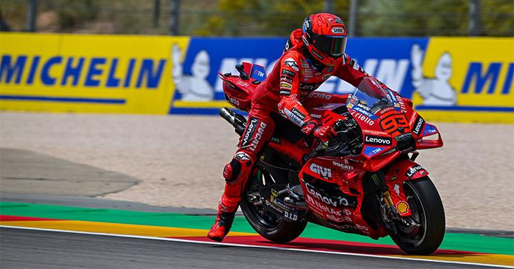Marc Márquez, obligado a dejarse la piel para llevarse una complicada pole en Aragón