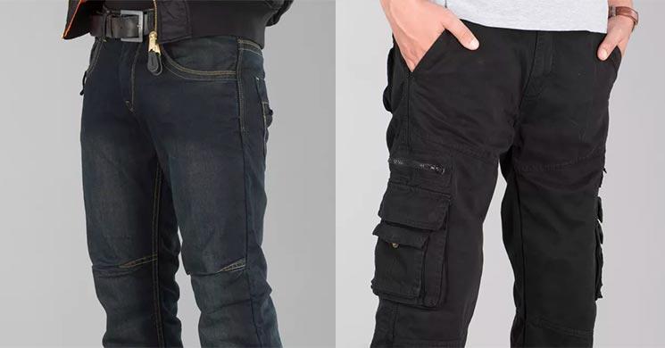 Pantalones para moto Kevlar: discretos seguros