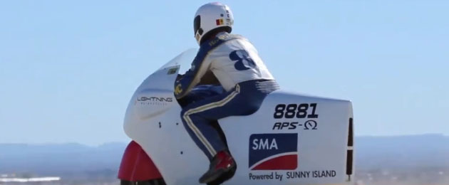 Una moto eléctrica solar bate un nuevo récord de velocidad