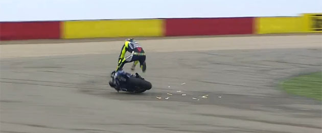 rossi crash aragon