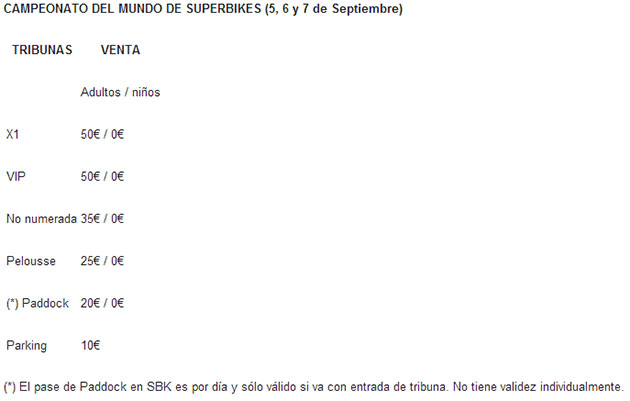 entradas jerez 2014 superbike