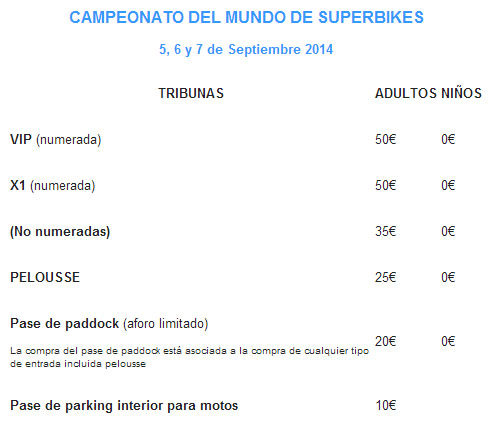 entradas sbk