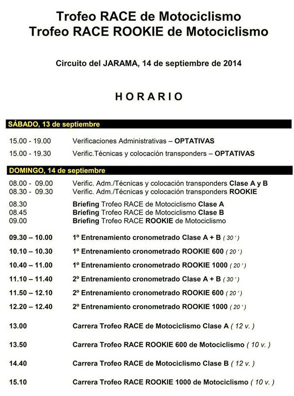 horarios
