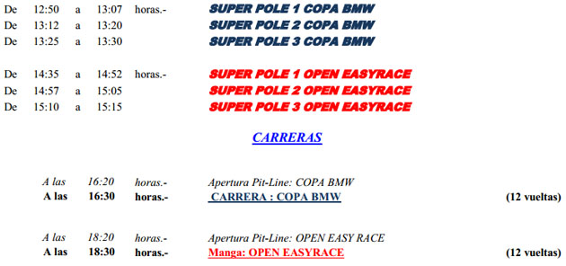 horarios