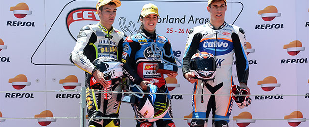 maria herrera podio motorland moto3
