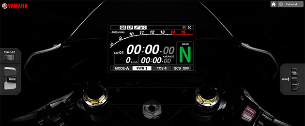 yamaha yzf-r1m speedo